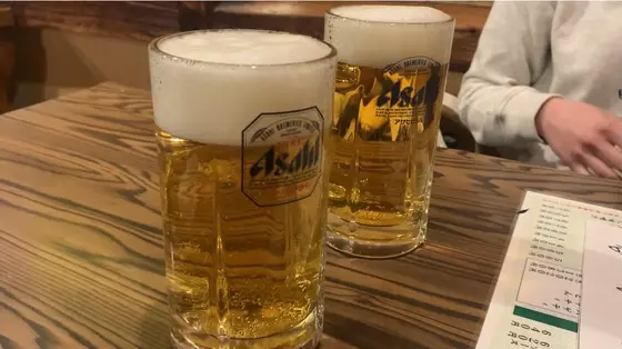 まずはビールで乾杯🍻