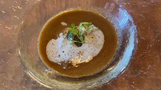 ノドグロと茸のスープ