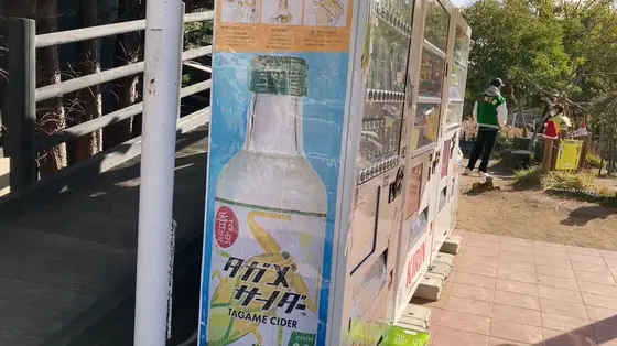 タガメサイダーと書かれた自販機を発見🥤
