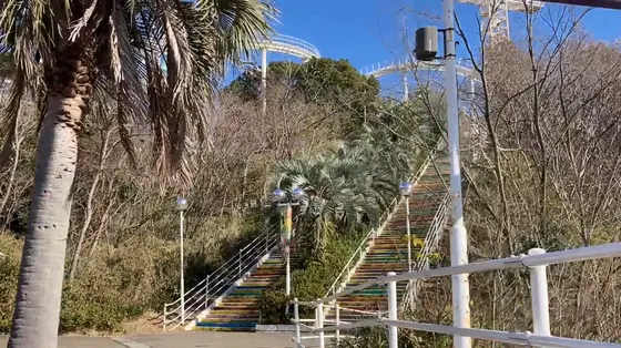 それにしても超ロングな階段！
