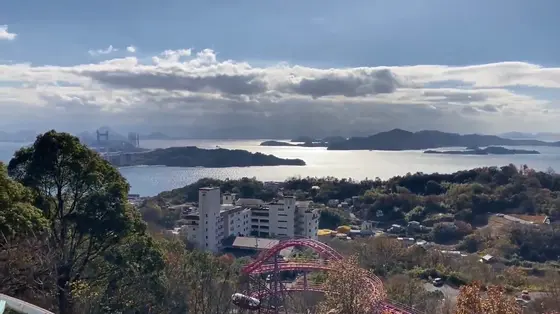 瀬戸内海、瀬戸大橋を一望できる✨