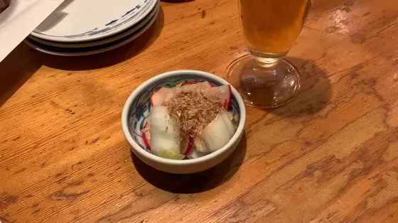 お通し　白菜漬け