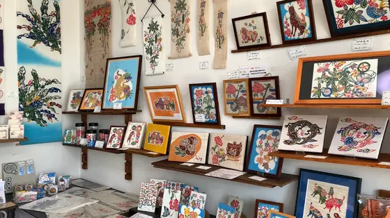 手染め紅型の作品
