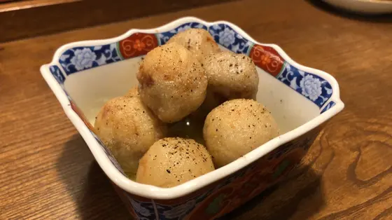 里いも含め煮揚げ ハーフサイズでも ¥220