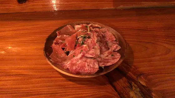 イベリコサラミ&生ハム ¥650