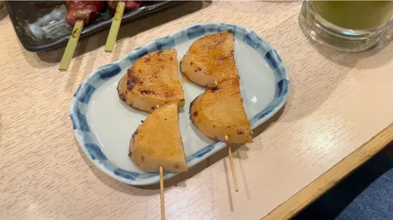 【長芋の炭火焼き 200円】