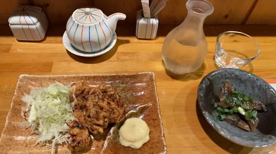 いがめんちとお通しのニシンの南蛮漬け