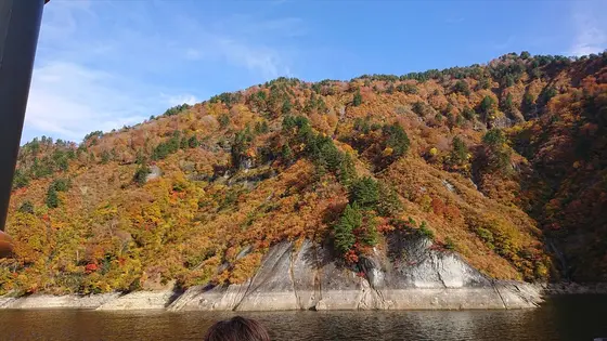 船の上からの紅葉