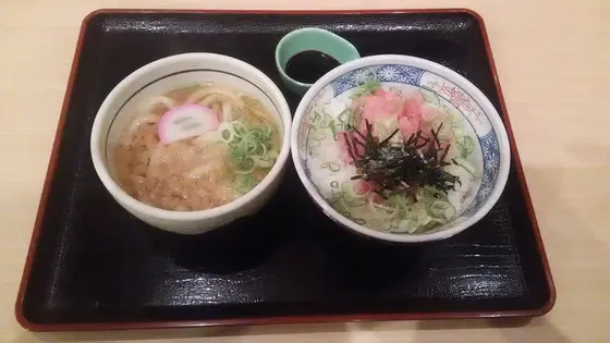 マグロ丼とミニうどん
