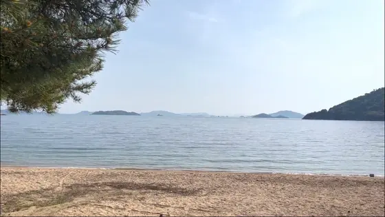 目の前は海