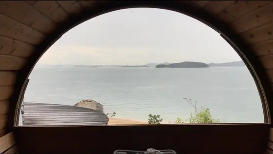 サウナ内からの景色