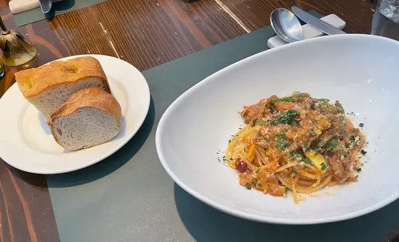 なっとく豚のパスタ