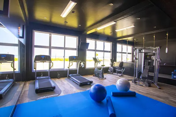 海を見ながら体づくり