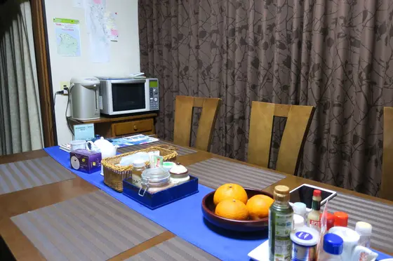 交流はリビング兼食堂で