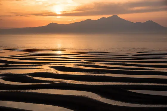 おこしき海岸の夕日…絶景でしかない。