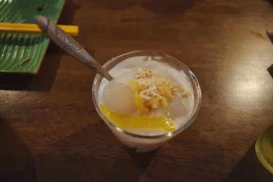 食後には