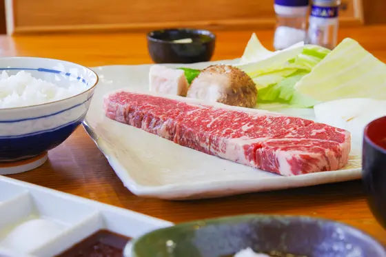 あか牛ステーキ定食
