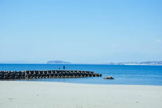 江ノ島が見えます