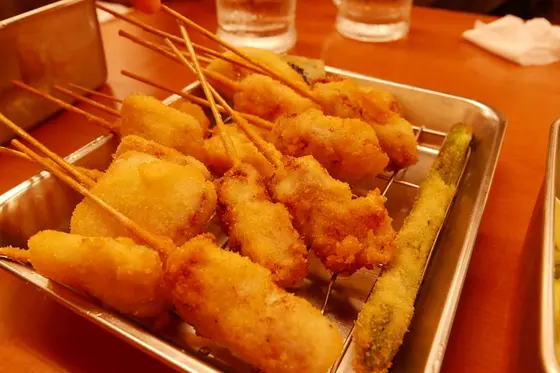 串カツを頂きます