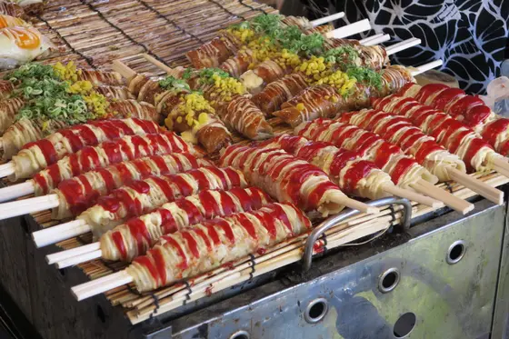 棒状のお好み焼きですね