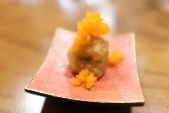 子持ち昆布揚げの飛びっ子乗せ