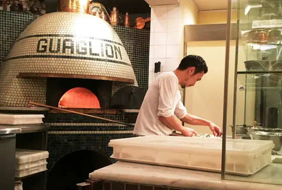 大理石の窯が本格的！