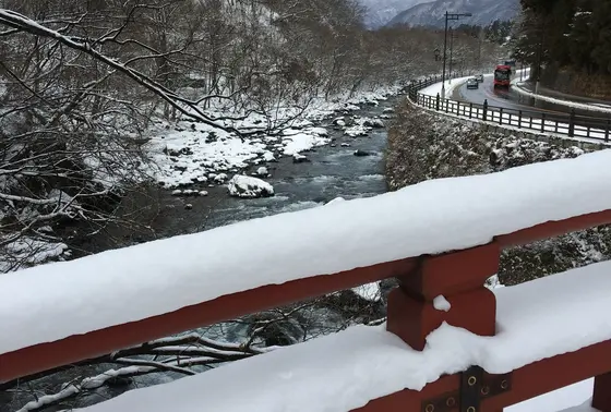 橋の上から
