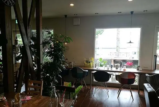 落ち着いた店内でランチ