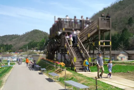 チューリップアート用の高台