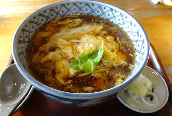 海老かき玉そば