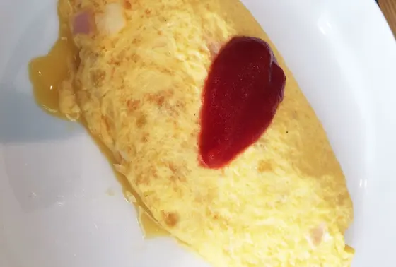 できたてのオムレツ
