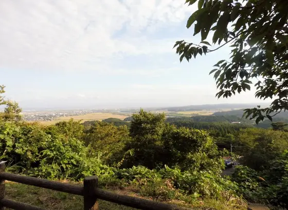 越後平野の眺め