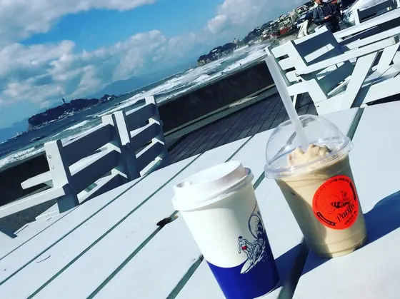 デッキに座って海を見ながらでも🆗