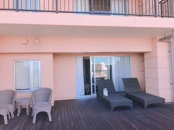 ホテル棟3階スイートルームのベランダ