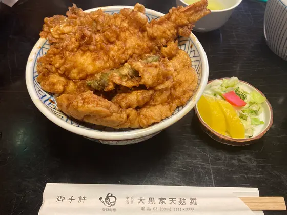 ぎっしりのった天ぷらたち