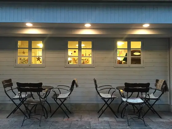 テラス席でも絵になる〜