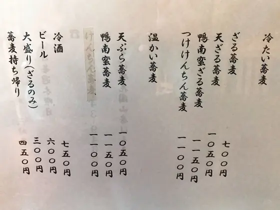 メニュー