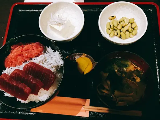 シラスの三種丼