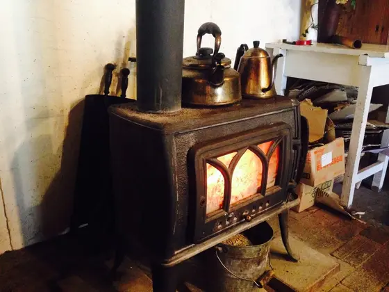 阿蘇の冬はやっぱり薪ストーブですね!