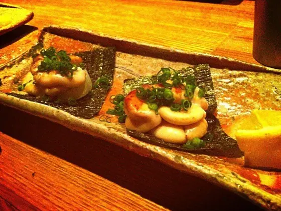 炙り白子の磯辺巻き