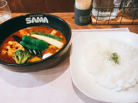 ハンバーグ野菜カリー（トマトソース）