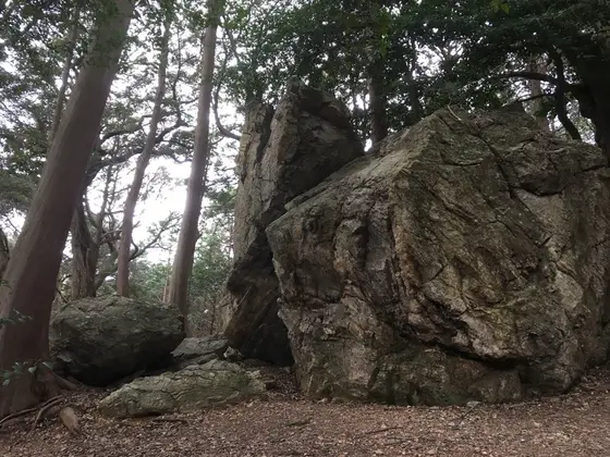 巨石の裏側