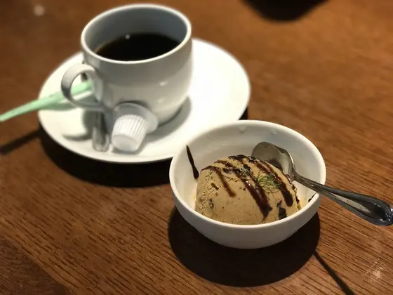 コーヒーとアイス