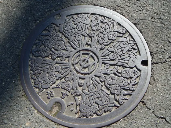 マンホールもやはり…