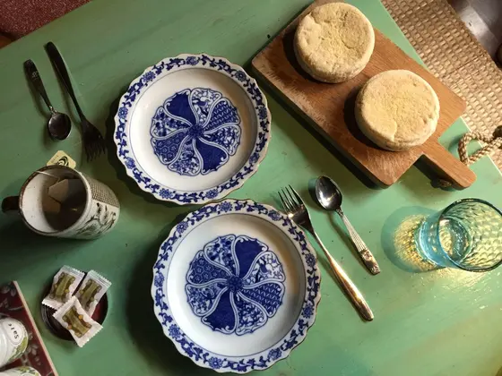 ここで朝ごはん食べました💫