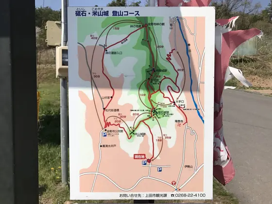 登山の案内板