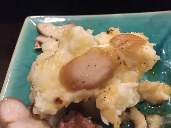 少し食べちゃった鶏のスモークとポテトサラダ
