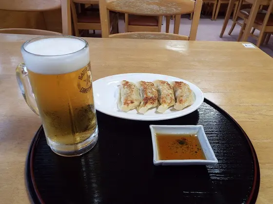餃子とビール