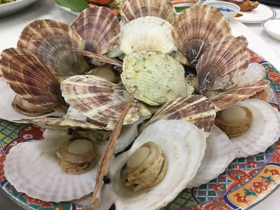 ホタテの酒蒸し！