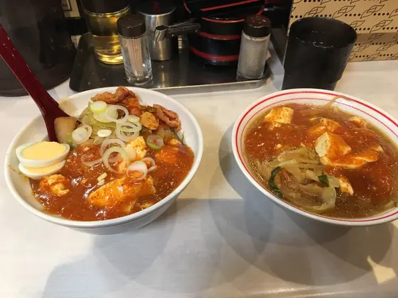 半蒙古丼、半ラーメンセット